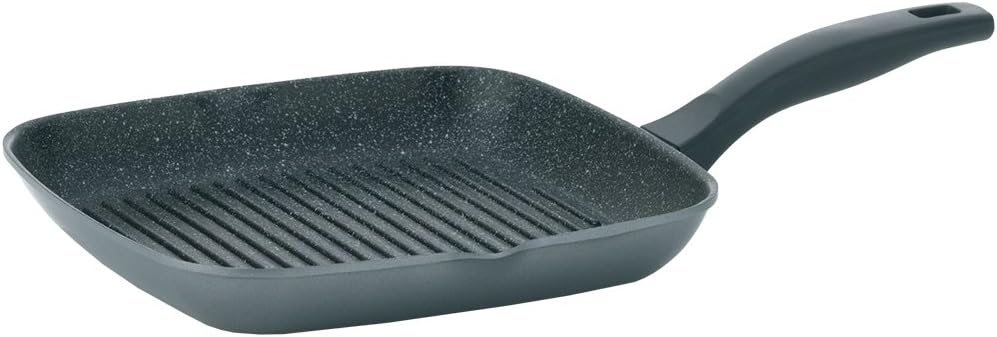 kela Grill-Eckpfanne Stoneline 28x28cm aus Aluminium, Aluguss, Schwarz, 28 cm