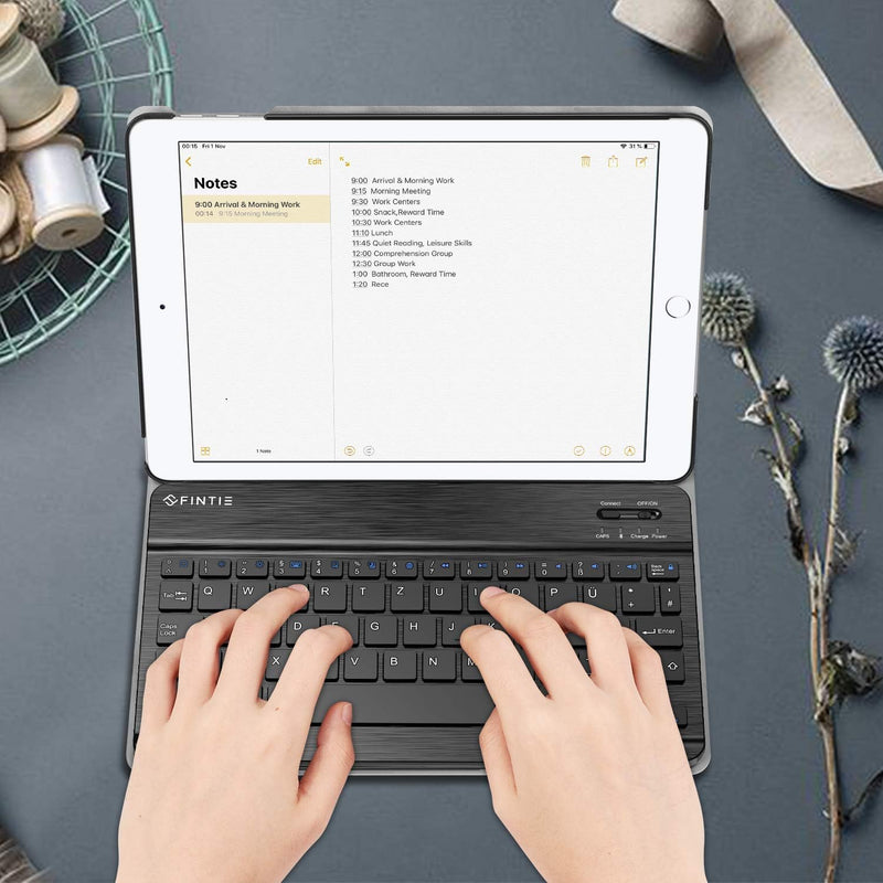 Fintie Tastatur Hülle für iPad 9.7 Zoll 2018 2017 / iPad Air 2 / iPad Air - Ultradünn Schutzhülle Ke