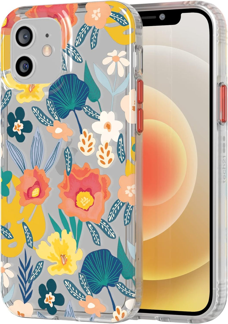 tech21 Evo Art Botanischer Garten für iPhone 12/12 Pro - Schutzhülle mit 10 Fuss Multi-Drop-Schutz u