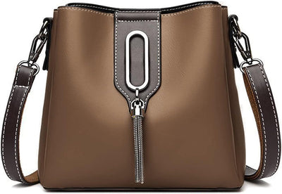 PORRASSO Damen Handtasche Mode Beuteltasche Umhängetasche Henkeltasche Hobo Taschen Leder Wasserdich