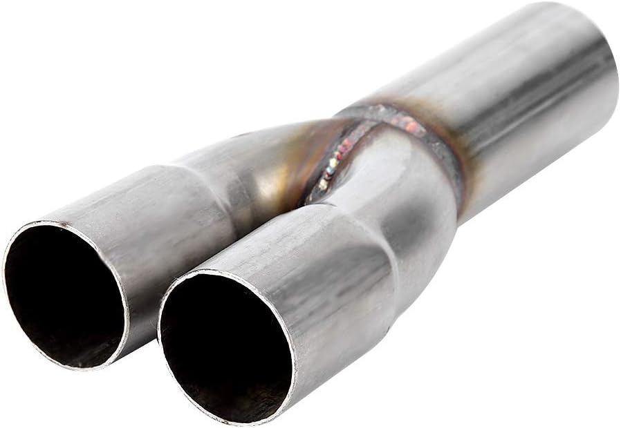 Auto Endrohre, Universal Edelstahl Auto Auspuff Endschalldämpfer Endschalldämpfer Doppelausgang 1,5