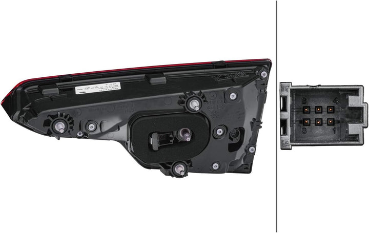 HELLA 2SV 012 247-271 Heckleuchte - LED - schwarz - innerer Teil - ECE/CCC - für Rechtsverkehr - lin