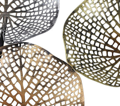 3D Wandbild "Lotus" aus Metall, 100x50 cm, Wandschmuck, Wanddeko, Wandverzierung, Deko-Objekt