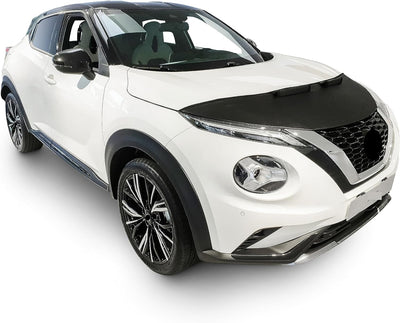 AB-00869 CARBON OPTIK Auto Bra kompatibel mit Nissan Juke Bj. 2010-2019 Haubenbra Steinschlagschutz