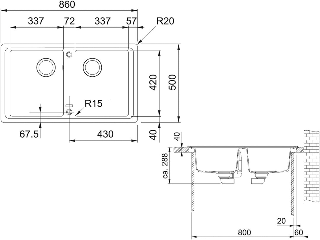 Franke Basis BFG 620 Onyx Granitspüle