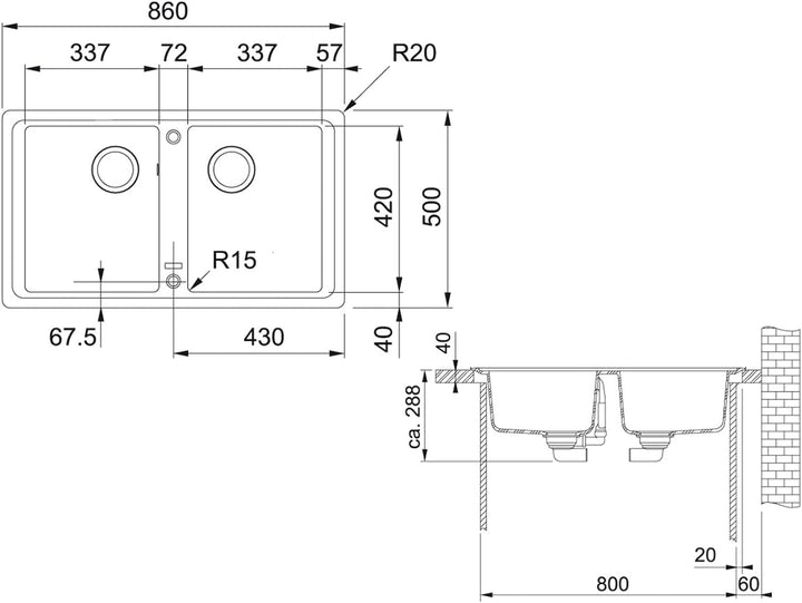 Franke Basis BFG 620 Onyx Granitspüle