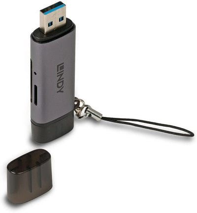 LINDY 43335 USB 3.2 Kartenleser, Typ C & A, SD/MicroSD