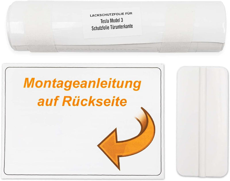 Tesvolution® Steinschlag Schutzfolie Tesla Model 3 - Schweller - Lackschutzfolie selbstklebend und t