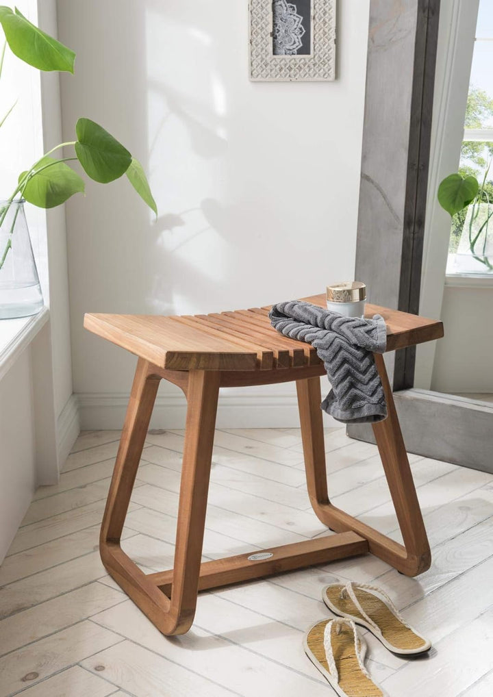 Destiny SPA & Living Badezimmerhocker Asia Design Ergochair Teakholz gebogen