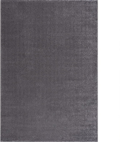 payé Teppich Wohnzimmer - Grau - 200x290cm - Meliert Muster - Einfarbig - Hoch Tief Effekt - Kurzflo