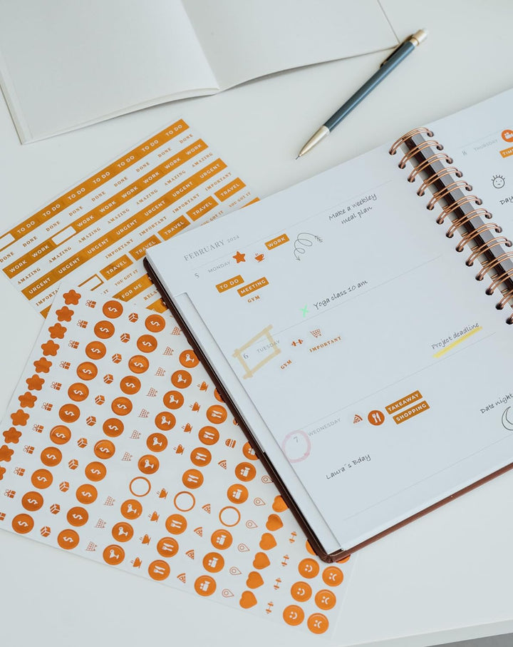 Kokonote Planer 2023 2024 - Big Size Kalender 2024 Buchkalender Brownie Flavor Studienplaner 2023/20