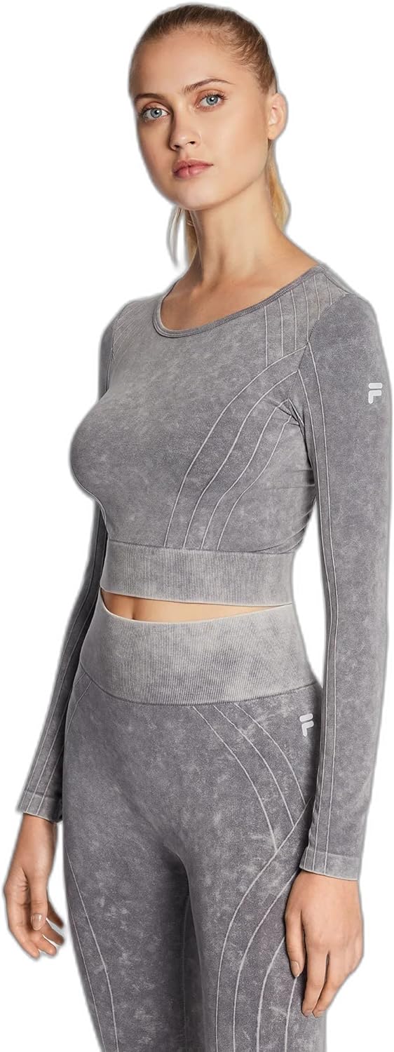 FILA Damen Radnor Seamless Cropped Longsleeve T-Shirt XS-S Night Owl, XS-S Night Owl