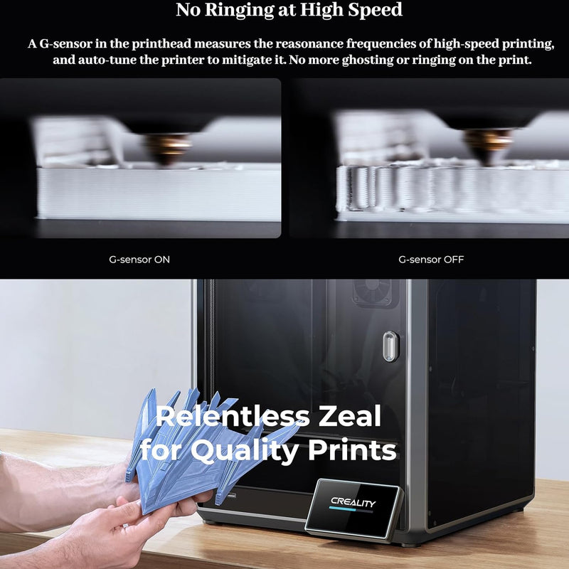 Creality 3D Drucker K1 FDM Drucktechnik,600mm/s Druckgeschwindigkeit mit Doppel Lüfternkühlung,2000m