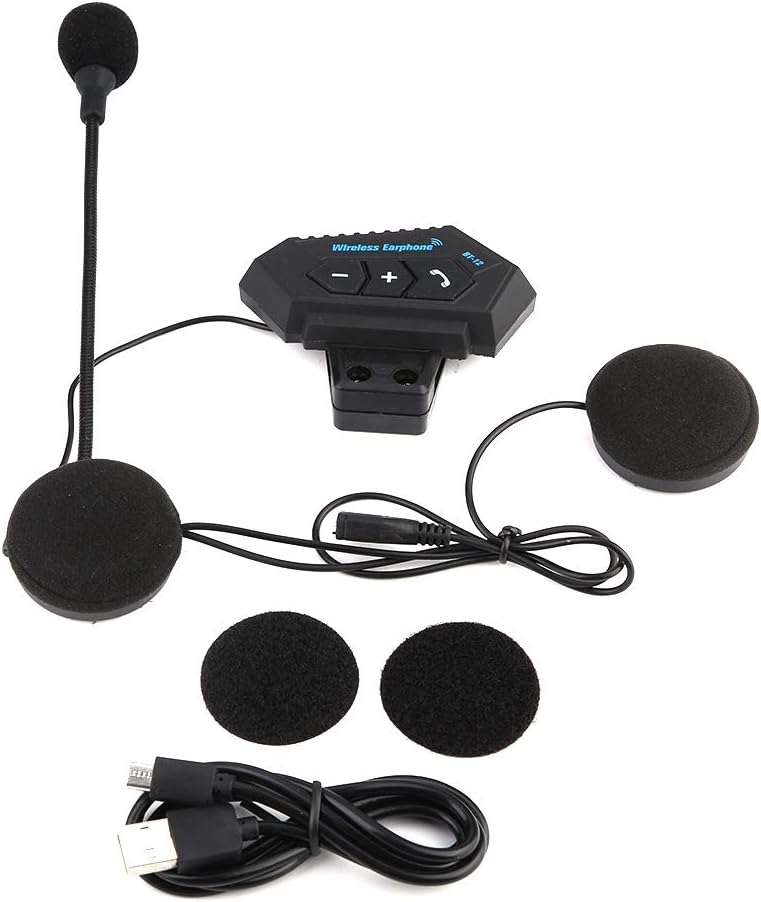 KSTE 1 Paar Motorrad-Sturzhelm BT Headset Kopfhörer Lautsprecher Unterstützung der Freisprechfunktio