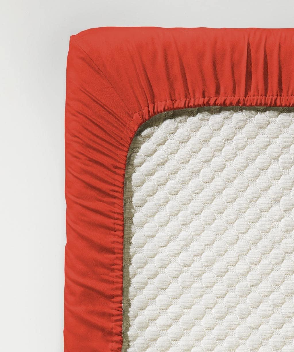 Fleuresse Colours Spannlaken, Uni-Mako-Satin, Terracotta, 100 x 200 cm Chili 100/200, Chili 100/200