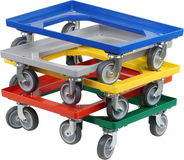5 Stück Transportroller für Kisten 60 x 40 cm mit 4 Lenkrollen