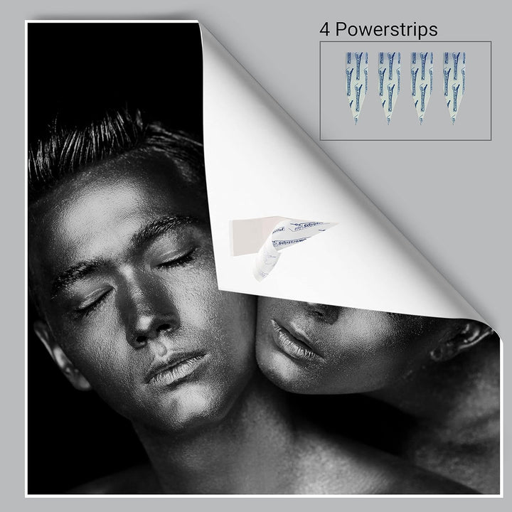 wandmotiv24 Poster als Wanddeko, Grösse 50x50cm, sinnliches Paar Foto, Models, Schwarz Weiss, Silber