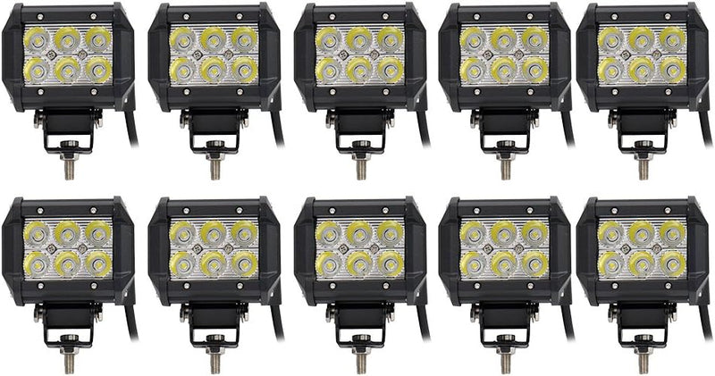 Greenmigo 10X 18W LED Arbeitsscheinwerfer Offroad Lampe Flood Scheinwerfer LED Arbeitslicht Light Ba