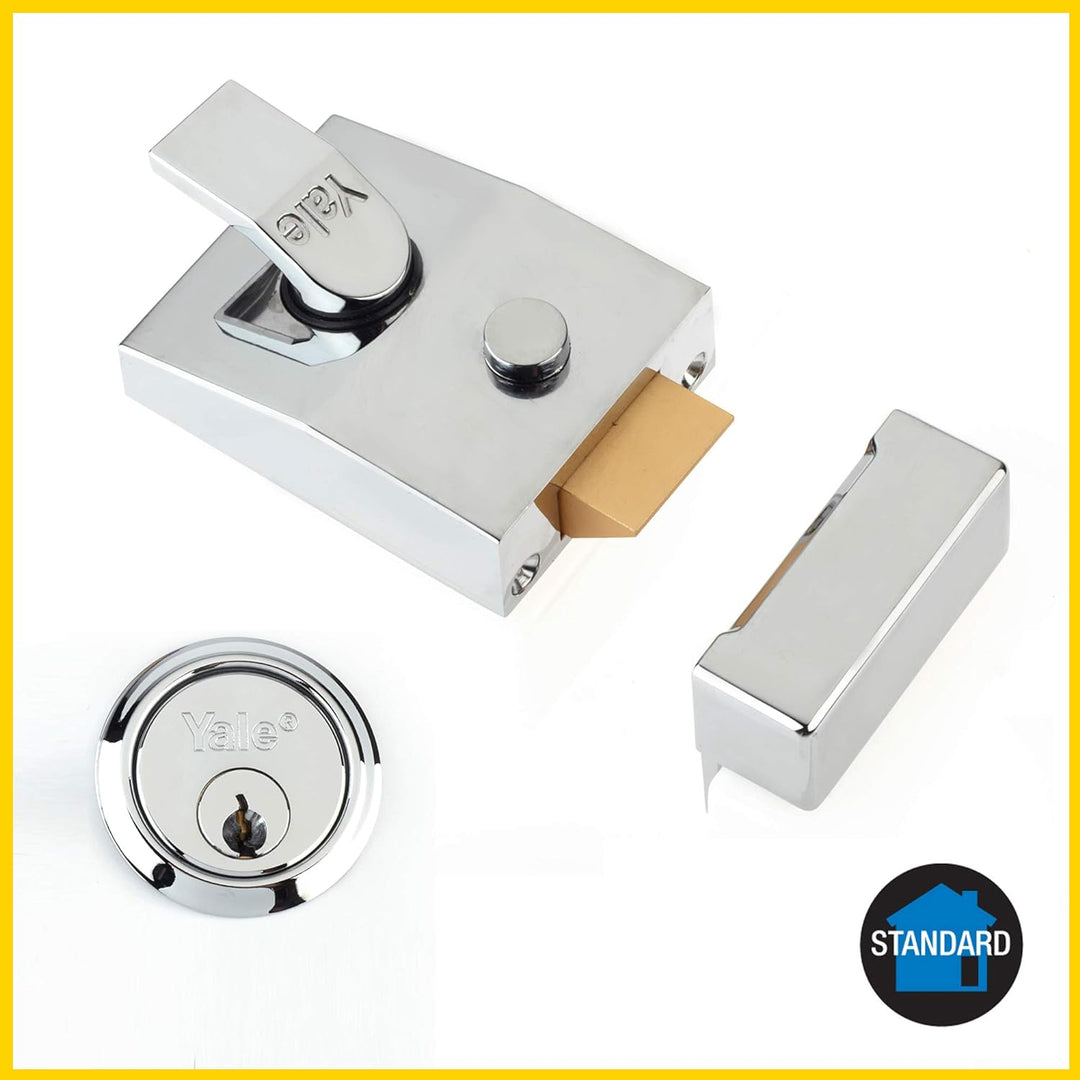 Yale P-85-DMG-SC-40 Sicherheitsschloss mit automatischem Riegelschloss, P-85-DMG-SC-40 40 mm Chrom-f