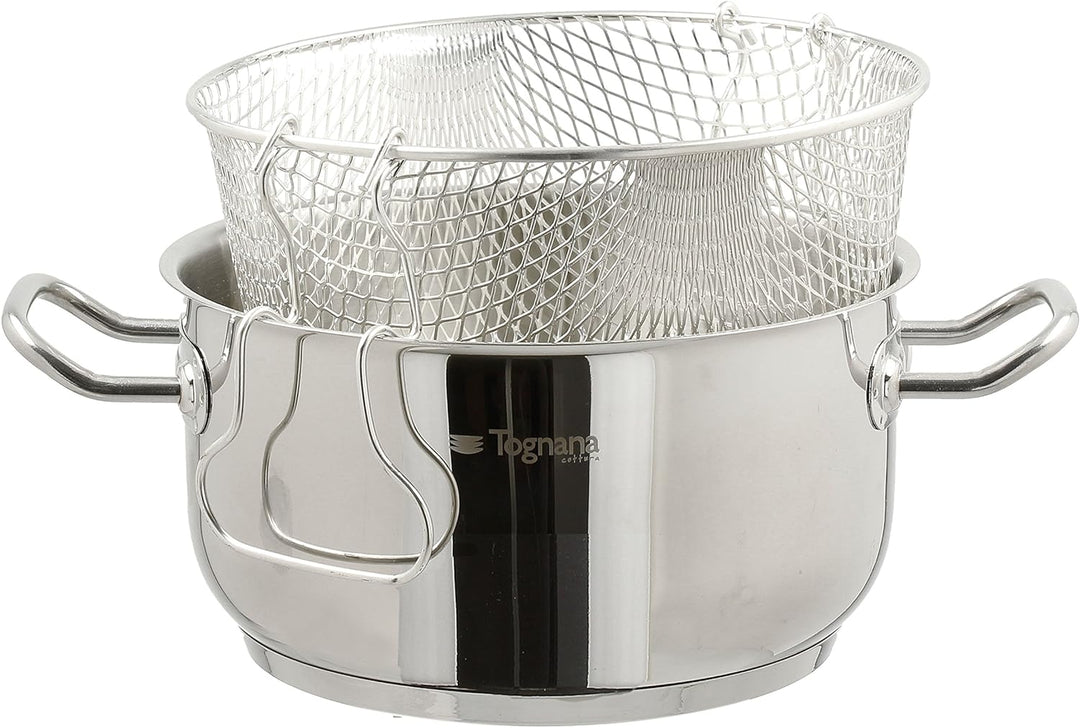 Tognana vanitosa Fritteuse, Edelstahl, Silber