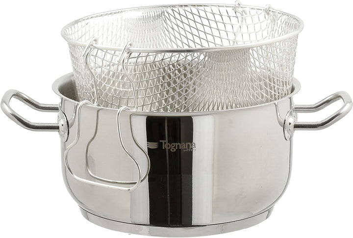 Tognana vanitosa Fritteuse, Edelstahl, Silber