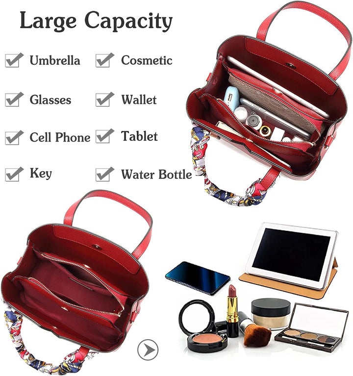 PORRASSO Damen Handtasche Mode Henkeltasche Schultertasche Wasserdicht Umhängetasche Beuteltasche To