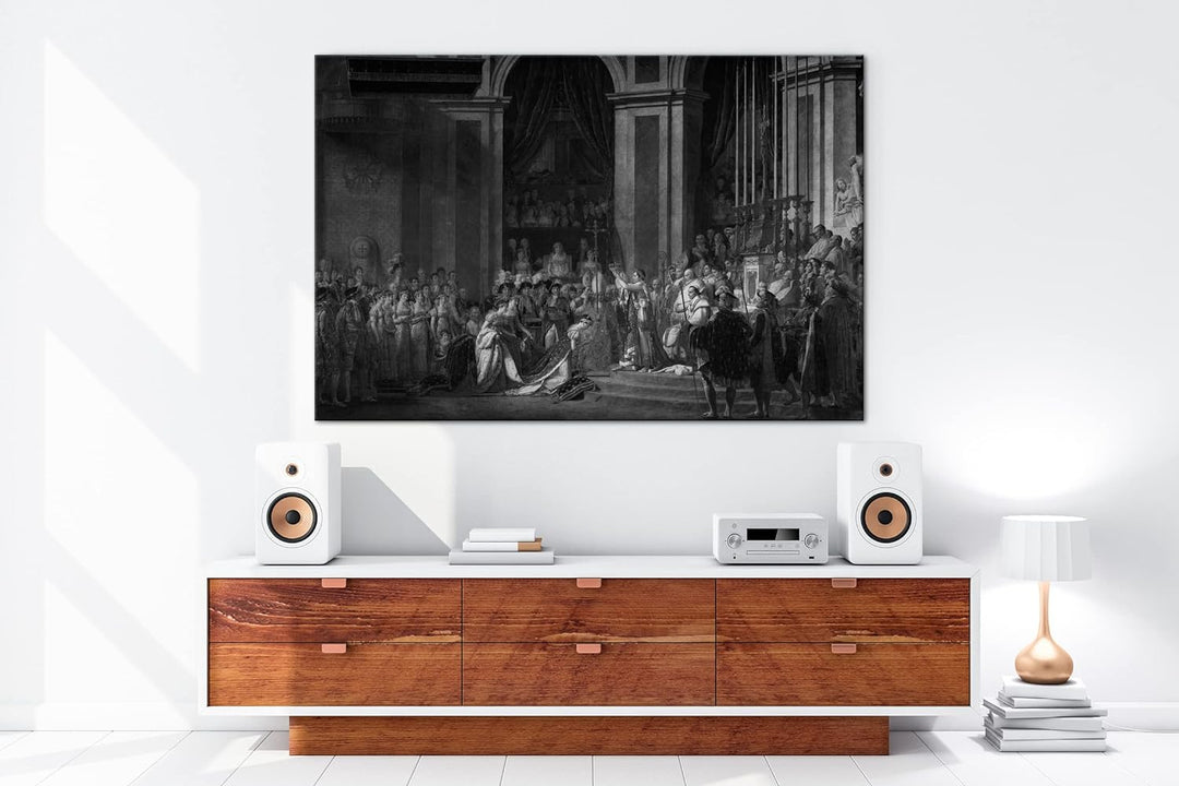 deyoli Krönung Napoleons Format: 80x60 Effekt: Schwarz&Weiss als Leinwandbild, Motiv fertig gerahmt