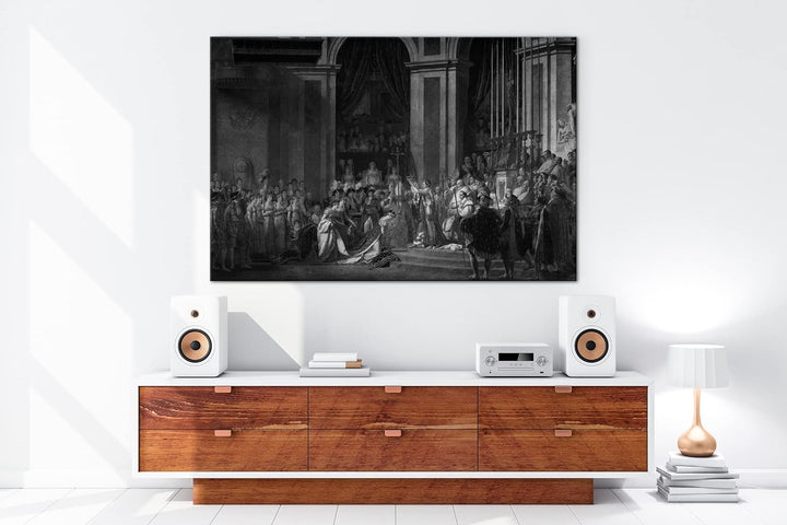 deyoli Krönung Napoleons Format: 80x60 Effekt: Schwarz&Weiss als Leinwandbild, Motiv fertig gerahmt