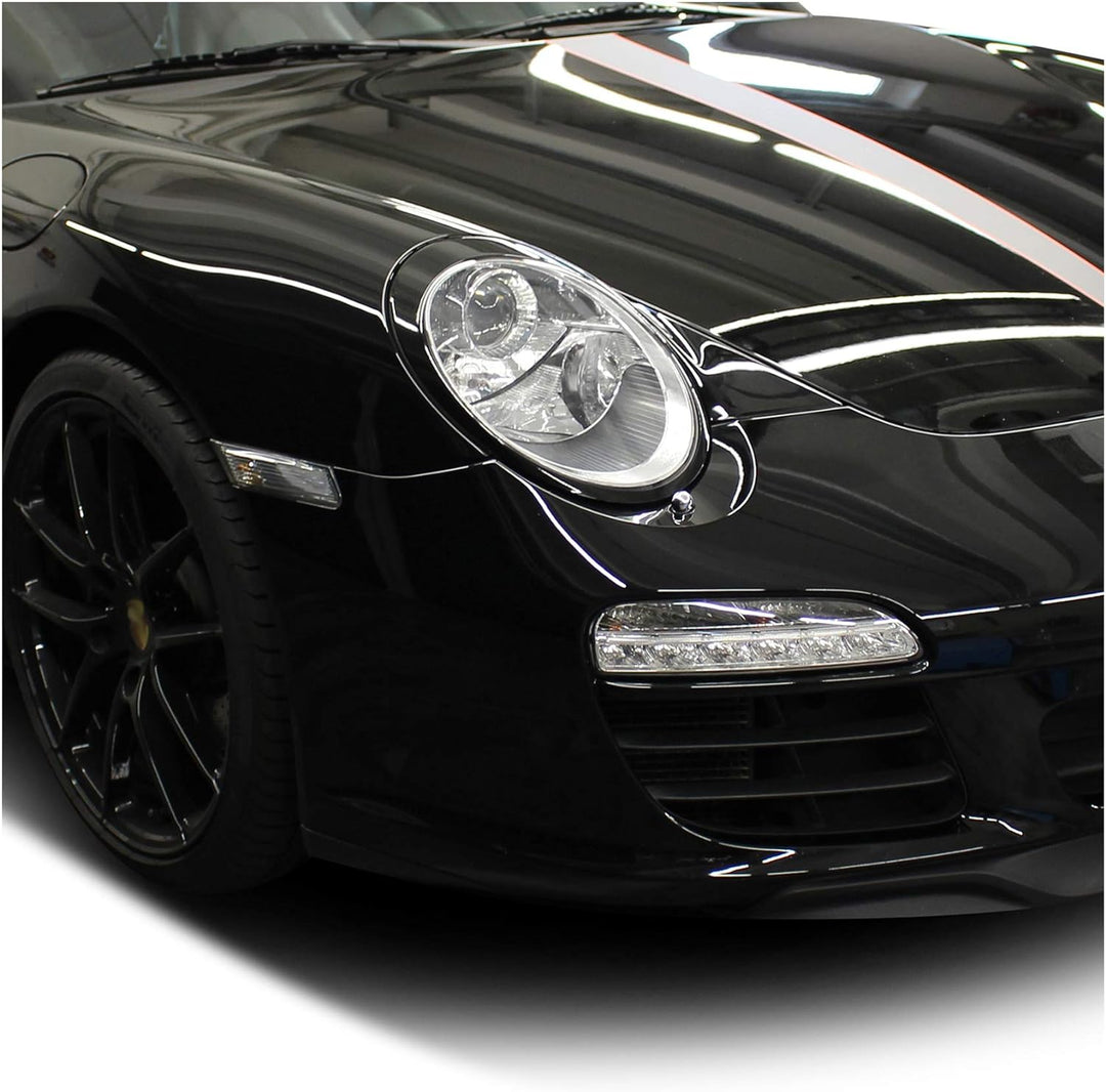 Finest Folia Folie Aufkleber Set Scheinwerfermaske Schwarz Dekor für Front Scheinwerfer Auto Kfz Zub