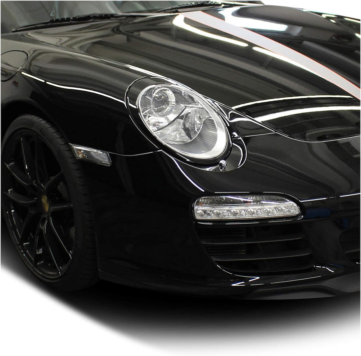 Finest Folia Folie Aufkleber Set Scheinwerfermaske Schwarz Dekor für Front Scheinwerfer Auto Kfz Zub