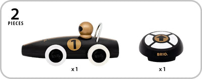 BRIO 30443 RC Rennwagen Schwarz/Gold - Stylisher Rennwagen mit kindgerechter und intuitiver Fernbedi