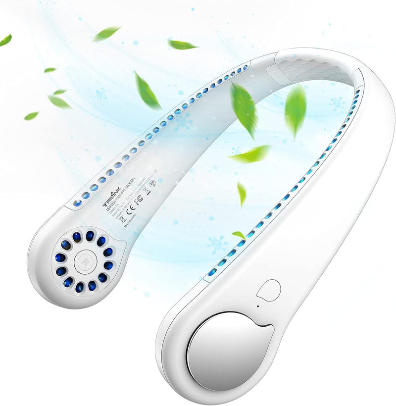 Tragbarer Mini Hals Ventilator USB mit 360° Luftstrom, Blattloser Wiederaufladbarer Akku Ventilator