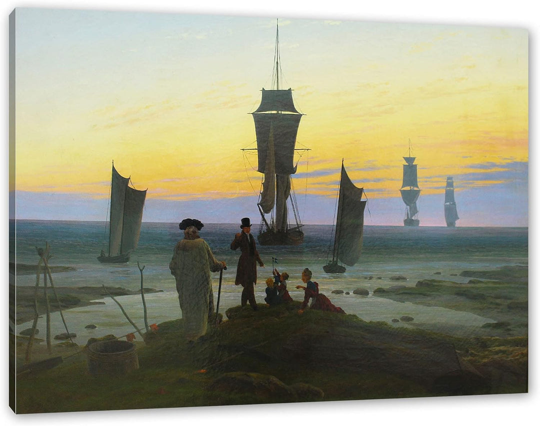 Caspar David Friedrich - Die Lebensstufen als Leinwandbild / Grösse: 100x70 cm / Wandbild / Kunstdru