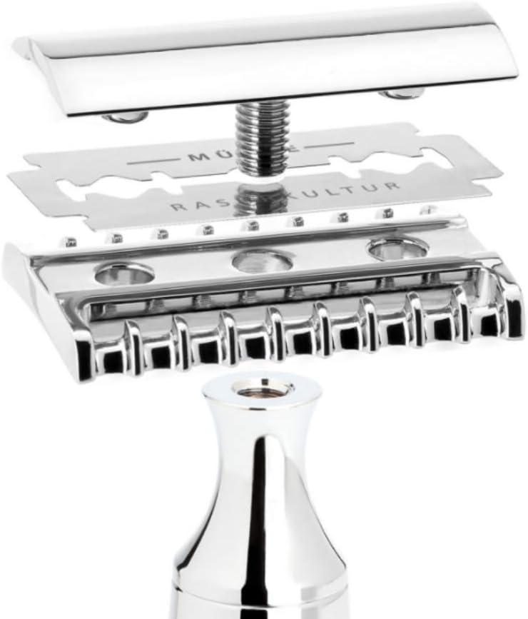 MÜHLE 200er Pack Rasierklingen für alle gängigen Modelle der Sicherheitsrasierer und Rasierhobel - r