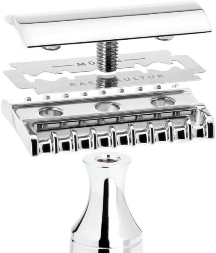 MÜHLE 200er Pack Rasierklingen für alle gängigen Modelle der Sicherheitsrasierer und Rasierhobel - r