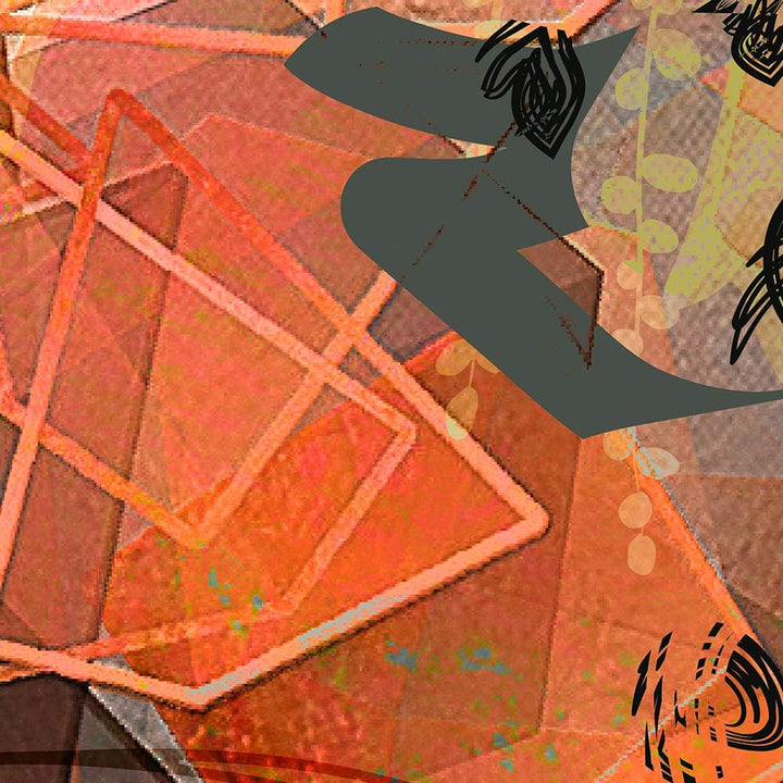 Wandbild XXL Geometrische formen Deko Kunst Bilder Abstrakt Orange 150x50 cm Deco panel 150x50 cm G,