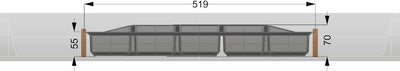 Lana Solution Besteckeinsatz für 70er bis 120er Schubladen, 473,5 mm x 510 mm, anthrazit Anthrazit 5