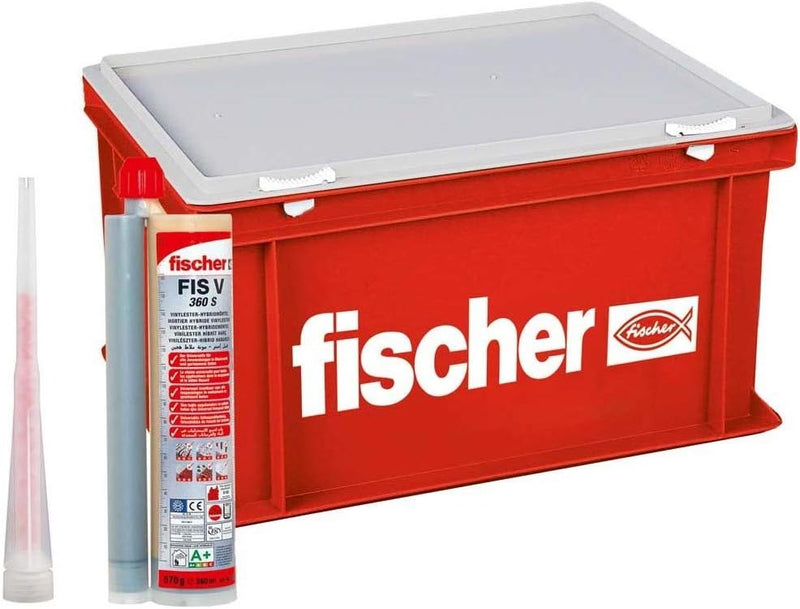 fischer Hochleistungsmörtel FIS V 360 S - Praktischer grosser Handwerkerkoffer mit 20 Kartuschen Inj