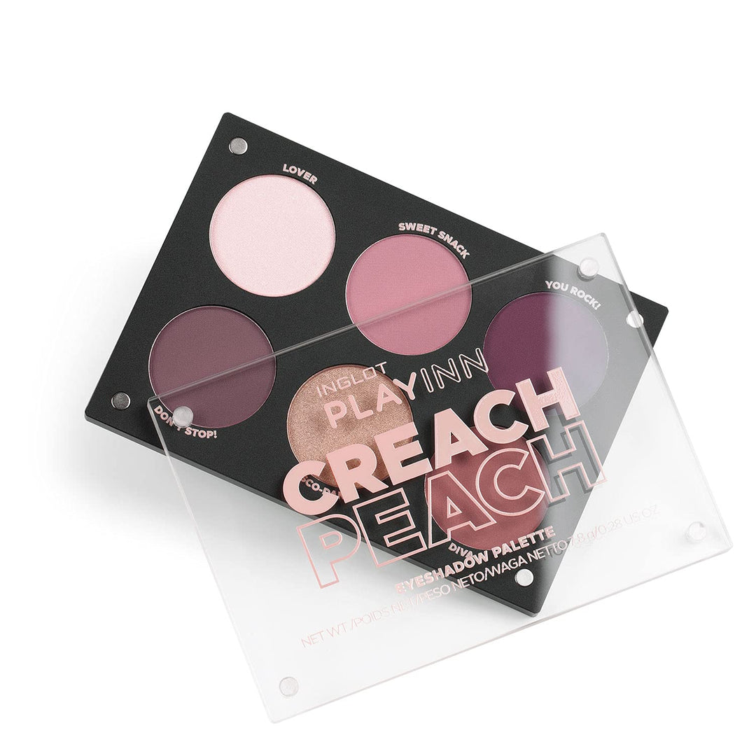 INGLOT PLAYINN Creach Peach, Lidschattenpalette, Eine Kollektion von Sechs Einzigartigen Lidschatten