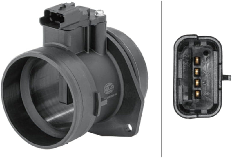 HELLA 8ET 358 095-641 Luftmassenmesser - 4-polig - Rohrstutzen