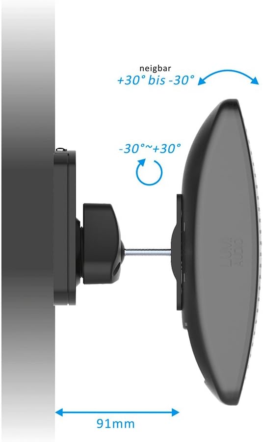 deleyCON 4X Universal Lautsprecher Wandhalterung Set Halterung Boxen Halter Schwenkbar + Neigbar bis