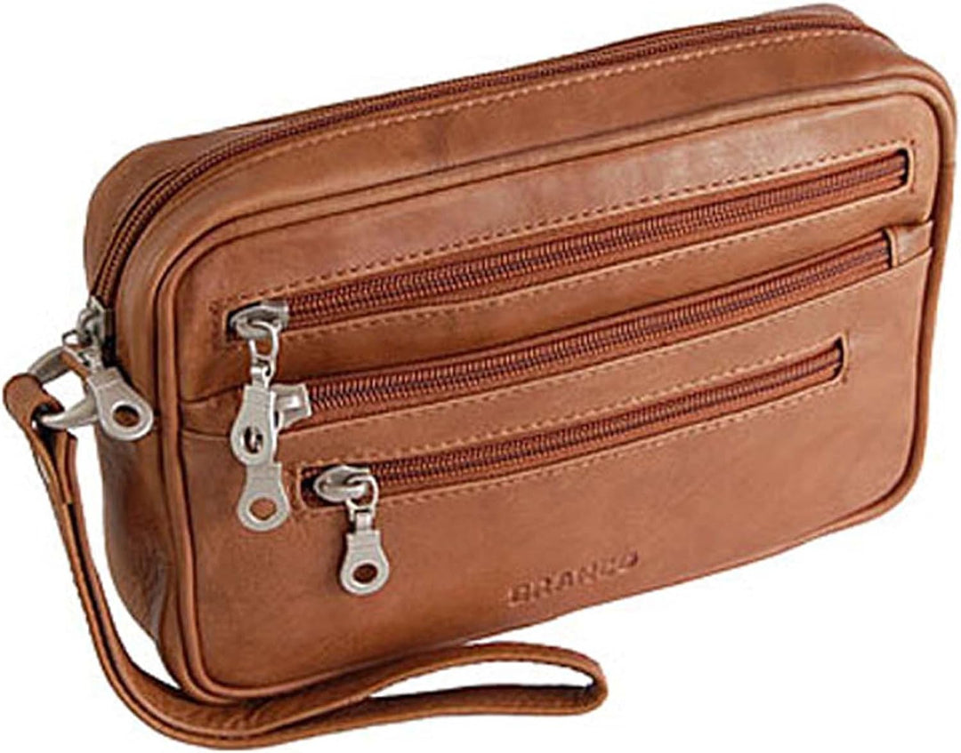 GoBago Branco moderne Leder Herren Handgelenktasche Herrentasche Herren Tasche Natur, Natur