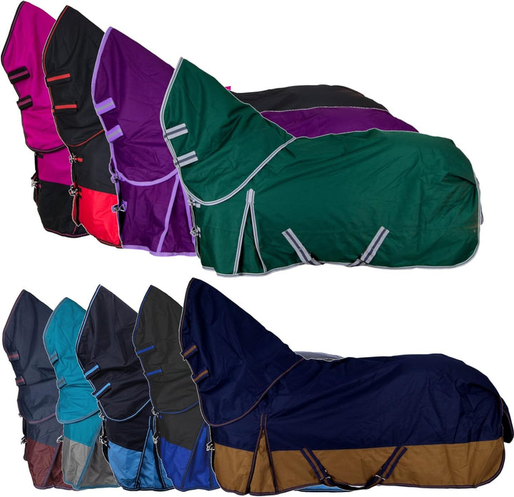 RL24 - Weidedecke Full Neck Basicline 600D Nylonfutter mit Füllung | Pferde Winterdecke | wasserdich