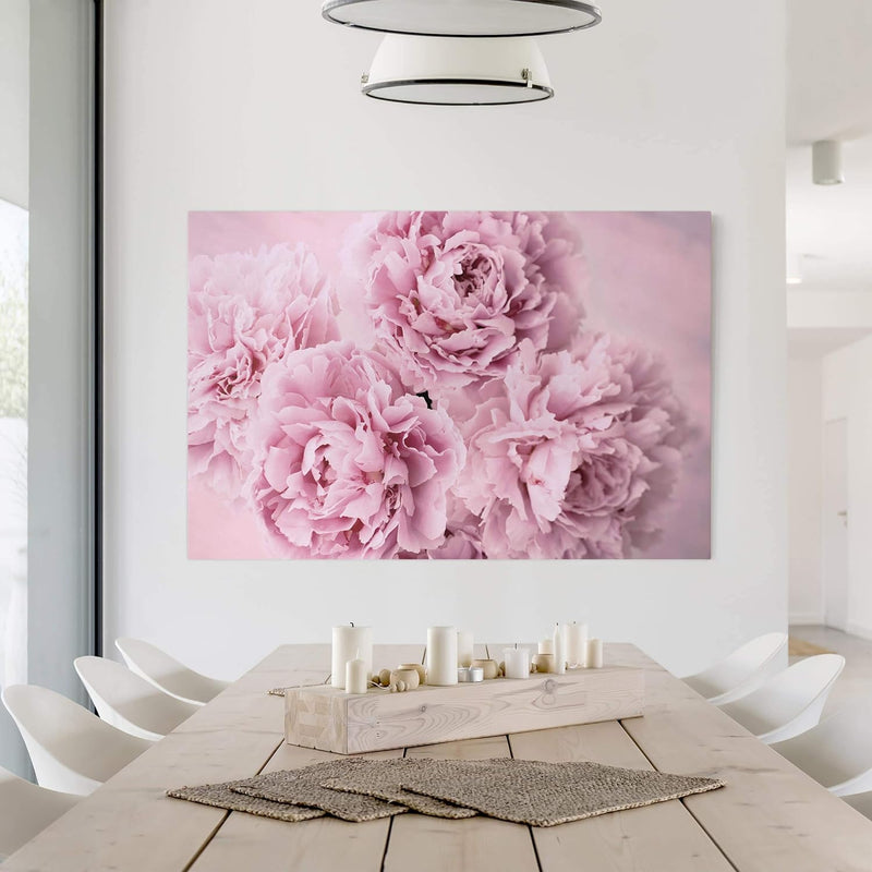 Bilderwelten Leinwandbild Rosa Pfingstrosen Querformat Kunstdruck auf Leinwand 40 x 60 cm 40cm x 60c