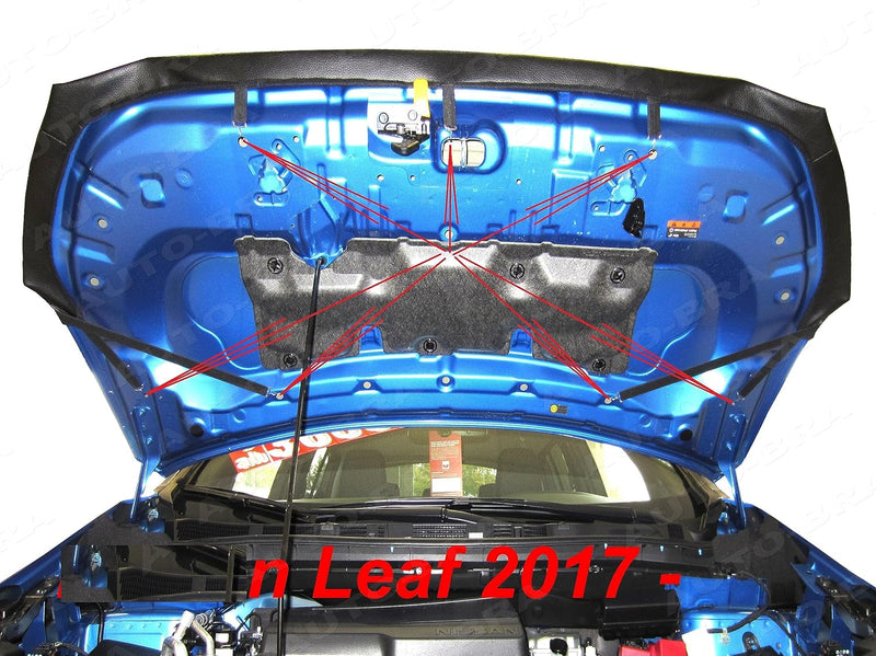 Auto-Bra AB3-00426 Carbon Optik kompatibel mit Nissan Leaf Bj. ab 2017 Haubenbra Steinschlagschutz T