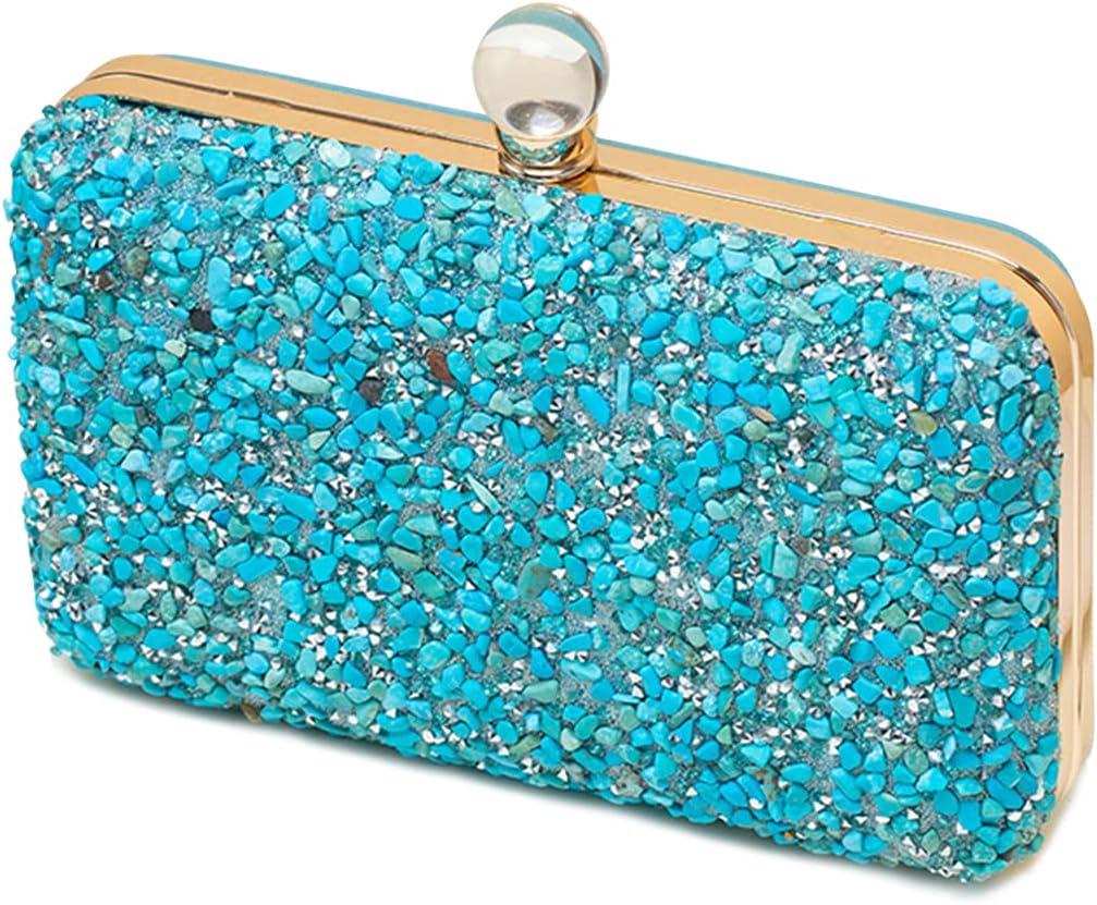 CORIOS Damen Abendtasch Strass Clutch Tasche Formale Handtasche Elegante Schultertasche Klein Tasche