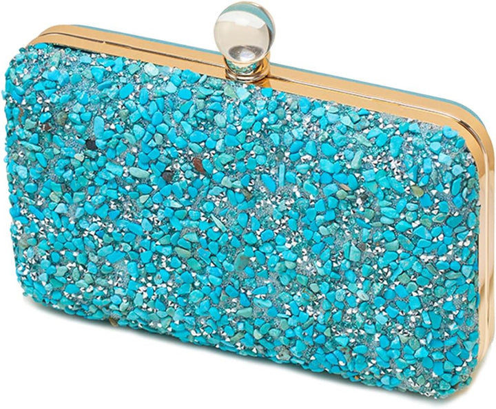 CORIOS Damen Abendtasch Strass Clutch Tasche Formale Handtasche Elegante Schultertasche Klein Tasche