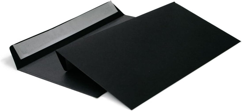 Briefumschläge DIN lang C6/5 114x229 mm schwarz 120 g/m² ohne Fenster haftklebend (Artikel: 214A) (5