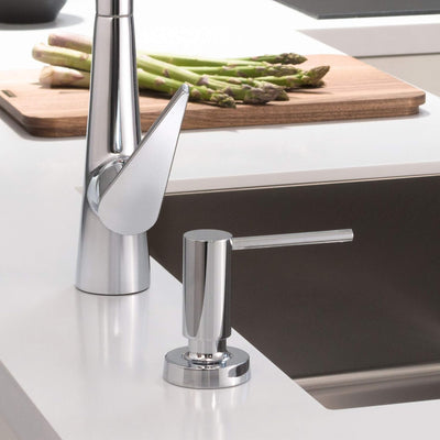 hansgrohe Spülmittel-/ Lotionspender Küchenzubehör (Accessoire, rund) Chrom optionales Zubehör Chrom