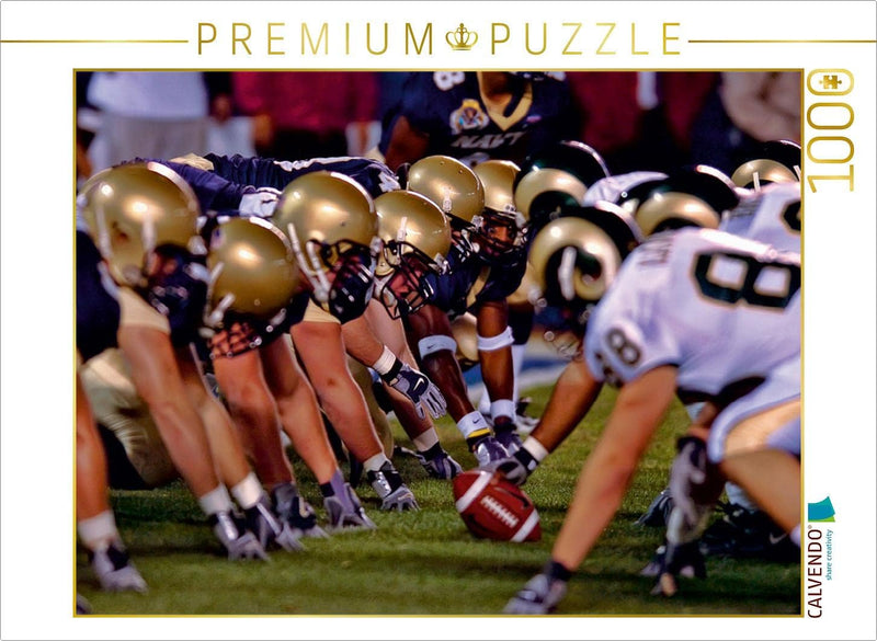 CALVENDO Puzzle Kraft und Taktik - American Football 1000 Teile Lege-Grösse 64 x 48 cm Foto-Puzzle B